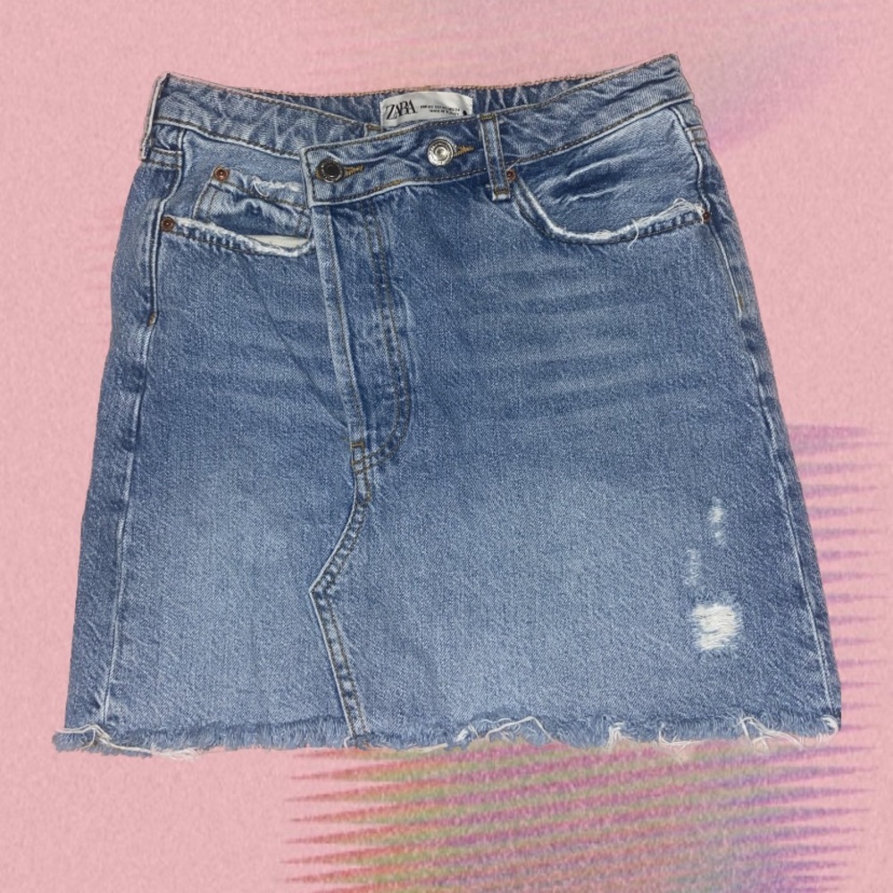 Zara crossed high waist mini skirt